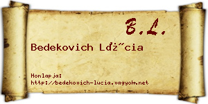 Bedekovich Lúcia névjegykártya